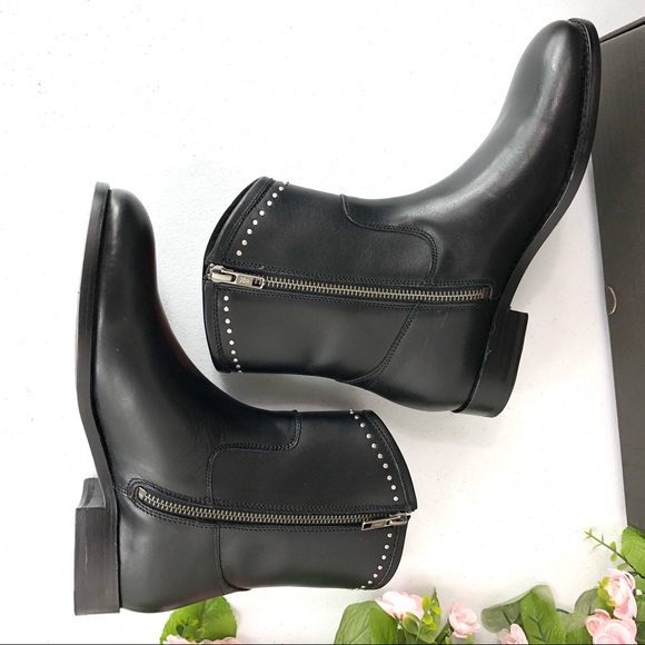 Frye Melissa stud short black boots size 6.5 B - Picture 3 of 8